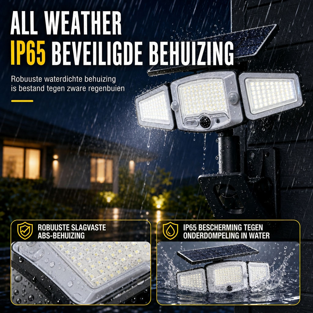 3-Head Solar Motion Sensor Light