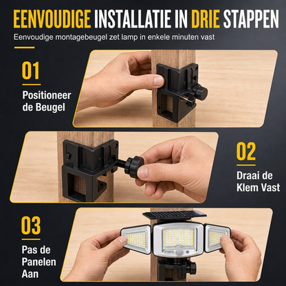 3-Head Solar Motion Sensor Light