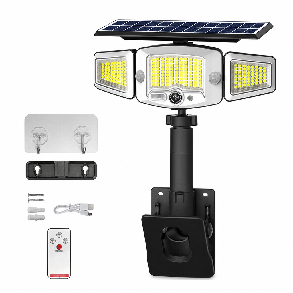 3-Head Solar Motion Sensor Light
