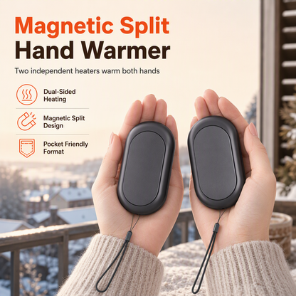 SCOMERI Magnetic Split 2-in-1 Rechargeable Hand Warmer Mini Portable USB Electric Hand Warmer
