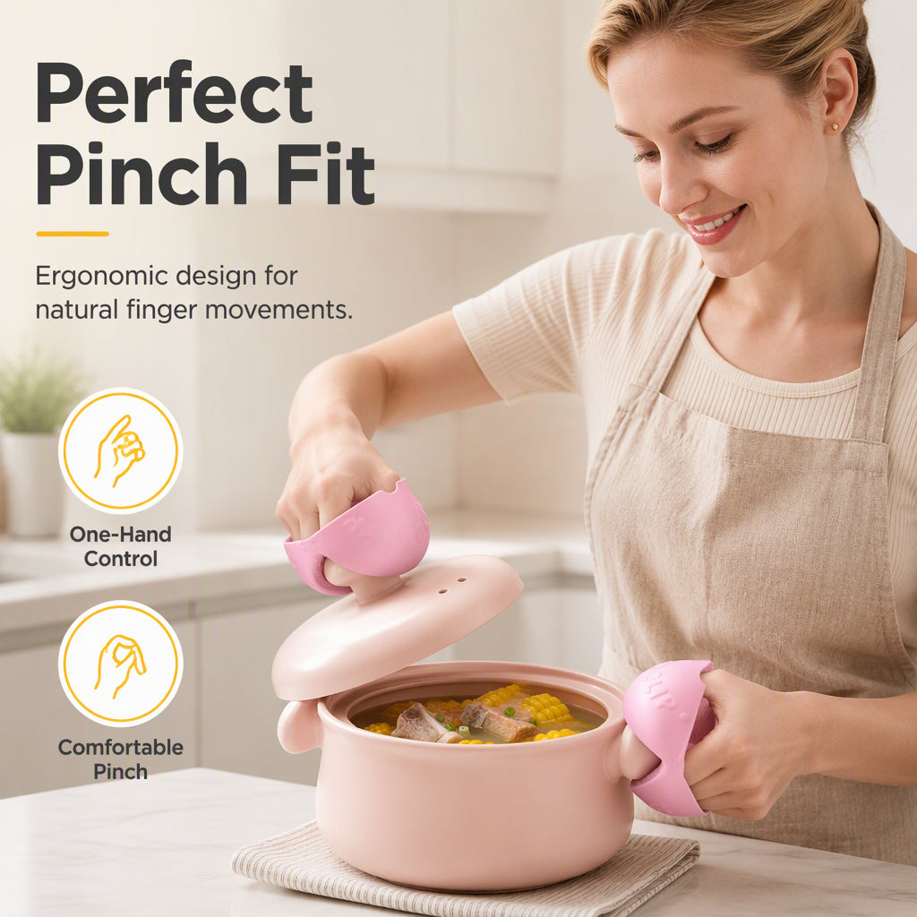 Scomeri Cute Donut Silicone Heat-Resistant Pinch Mitts