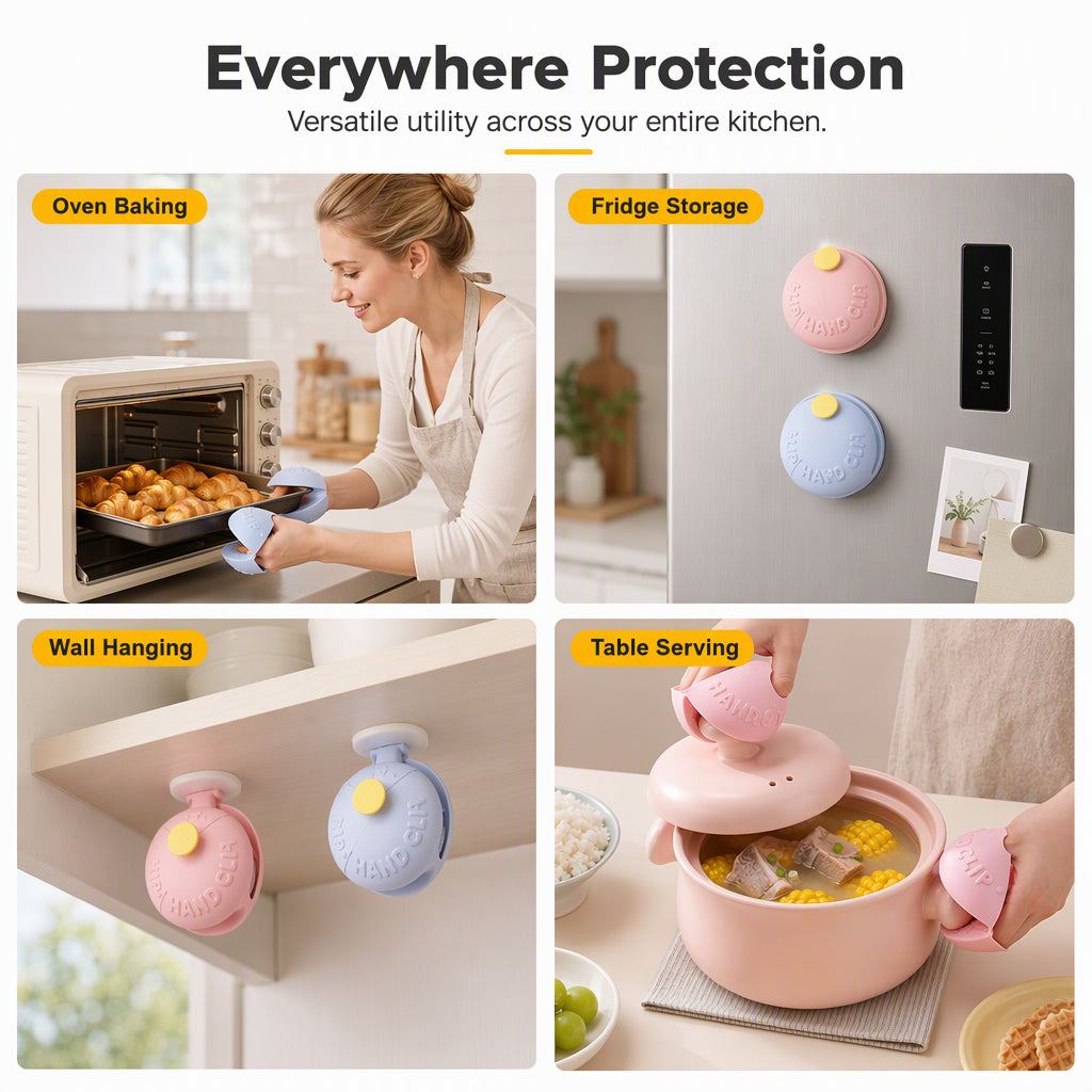 Scomeri Cute Donut Silicone Heat-Resistant Pinch Mitts