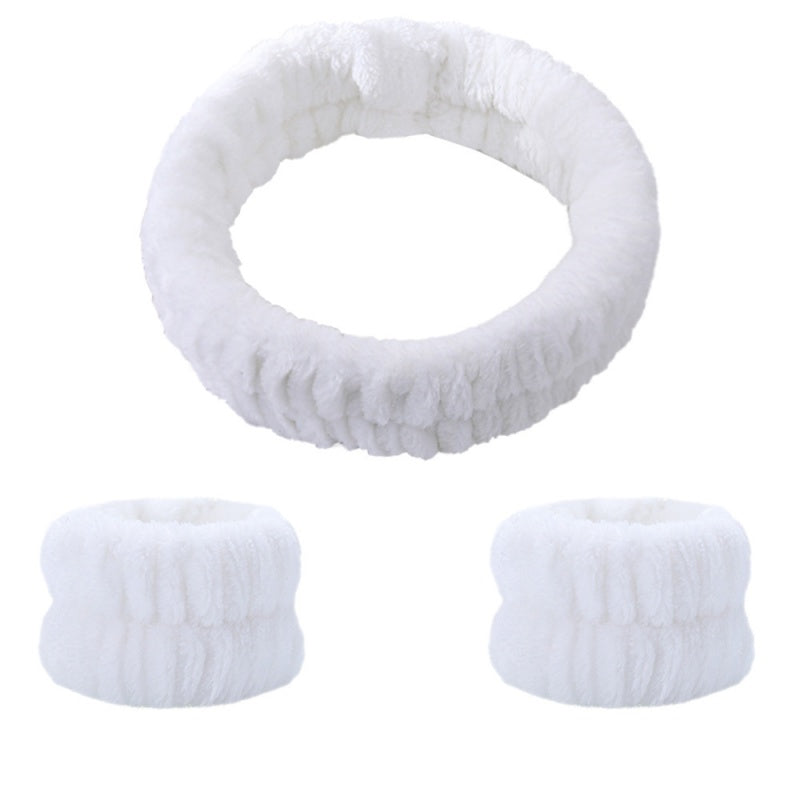 Soft Wrist Washbands and Hair Tie Set for Women
