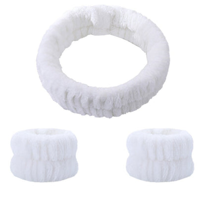 Soft Wrist Washbands and Hair Tie Set for Women