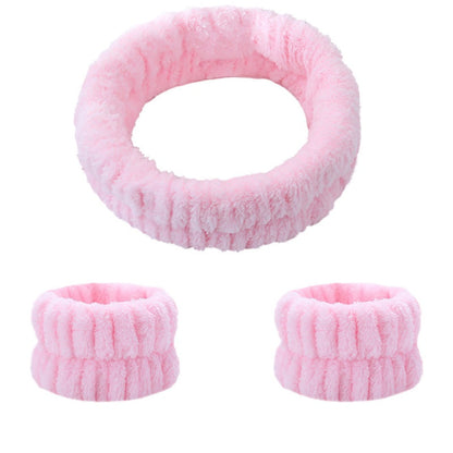 Soft Wrist Washbands and Hair Tie Set for Women