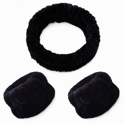 Soft Wrist Washbands and Hair Tie Set for Women