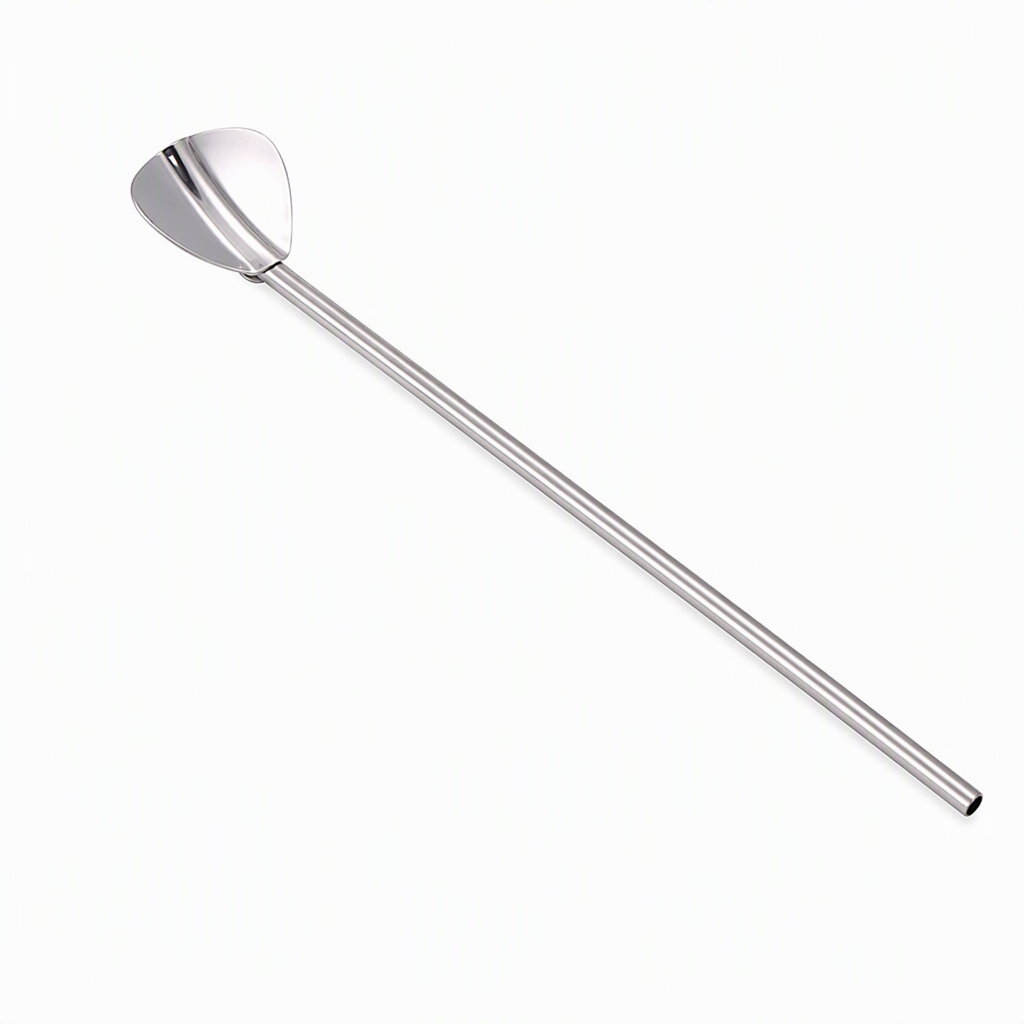 Dual-Use Stainless Steel Spoon Straw