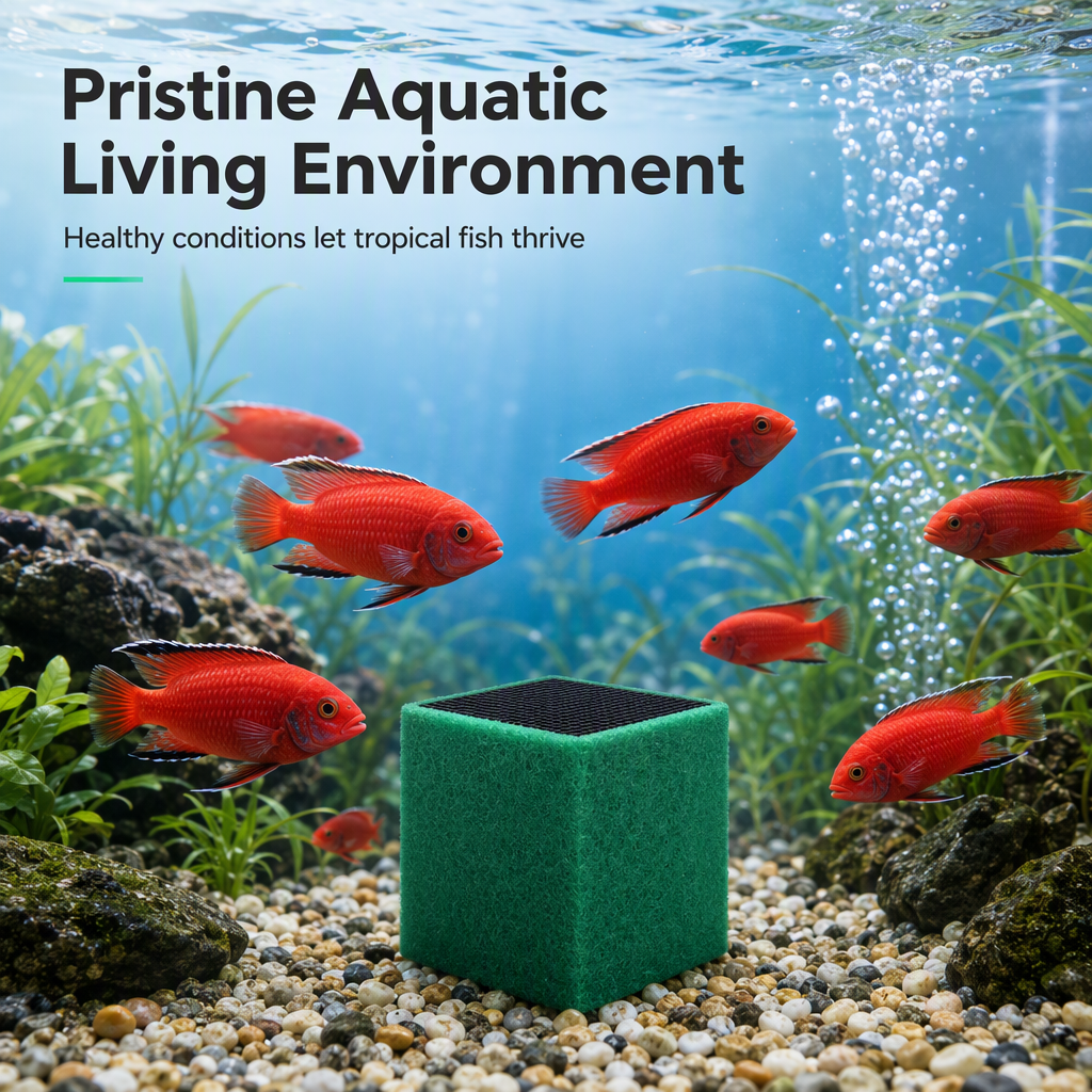 🐠 Activated Carbon Filter Cube – Honeycomb filtration for clear water 🛡️