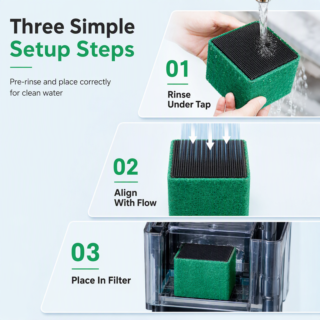 🐠 Activated Carbon Filter Cube – Honeycomb filtration for clear water 🛡️