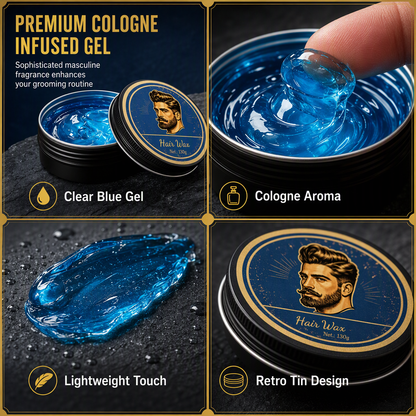 💈 Cologne Scented Men's Hair Wax Pomade 130g, Matte Finish Strong Hold Volumizing Hair Styling Wax, Water Soluble Long Lasting Hair Paste