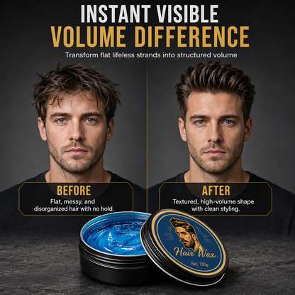 💈 Cologne Scented Men's Hair Wax Pomade 130g, Matte Finish Strong Hold Volumizing Hair Styling Wax, Water Soluble Long Lasting Hair Paste