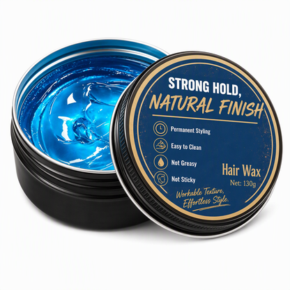 💈 Cologne Scented Men's Hair Wax Pomade 130g, Matte Finish Strong Hold Volumizing Hair Styling Wax, Water Soluble Long Lasting Hair Paste