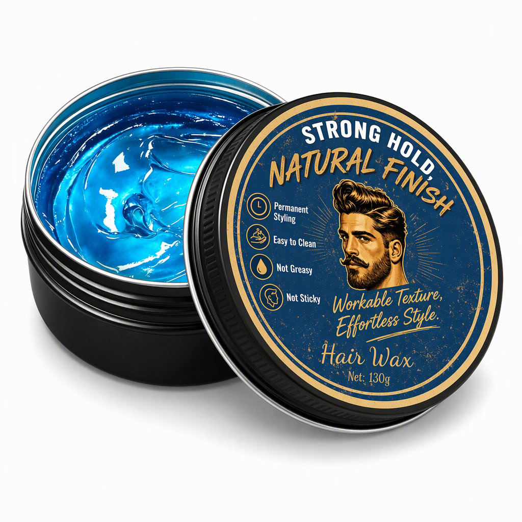 💈 Cologne Scented Men's Hair Wax Pomade 130g, Matte Finish Strong Hold Volumizing Hair Styling Wax, Water Soluble Long Lasting Hair Paste