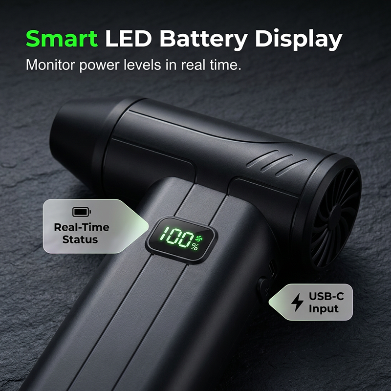 🌀  Portable Turbo Fan – Rechargeable & Powerful ✨