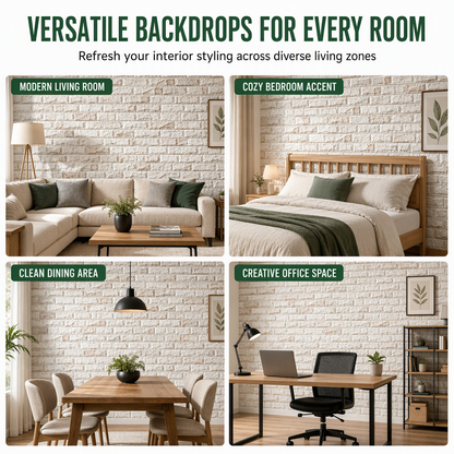 ⏳Time-Limited Special⏰Self-Adhesive 3D Tile Panels – Brick texture, waterproof & 16 colours ✨