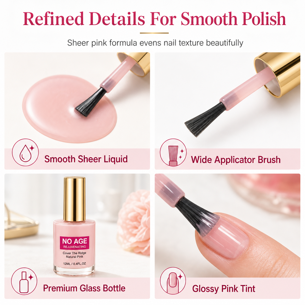 💅 Nail Ridge Smoothing Filler for a Natural Glossy Finish