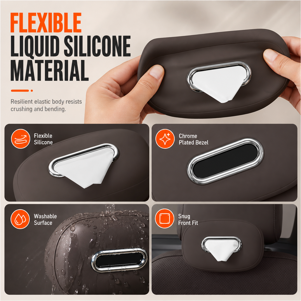 Hanging Silicone Car Tissue Box Holder