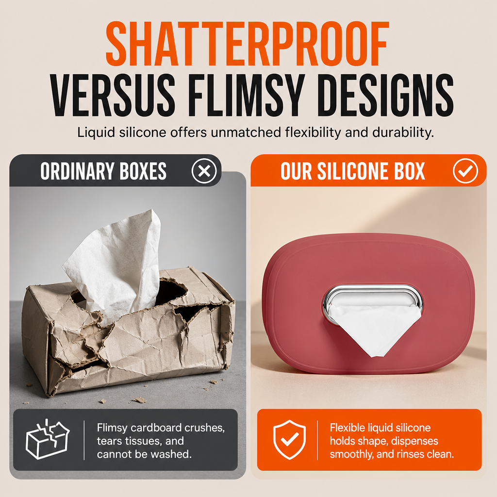 Hanging Silicone Car Tissue Box Holder