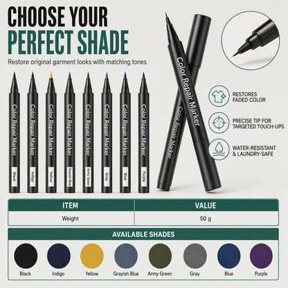 🖊️ Fabric Color Restoration Pen for Cotton & Linen