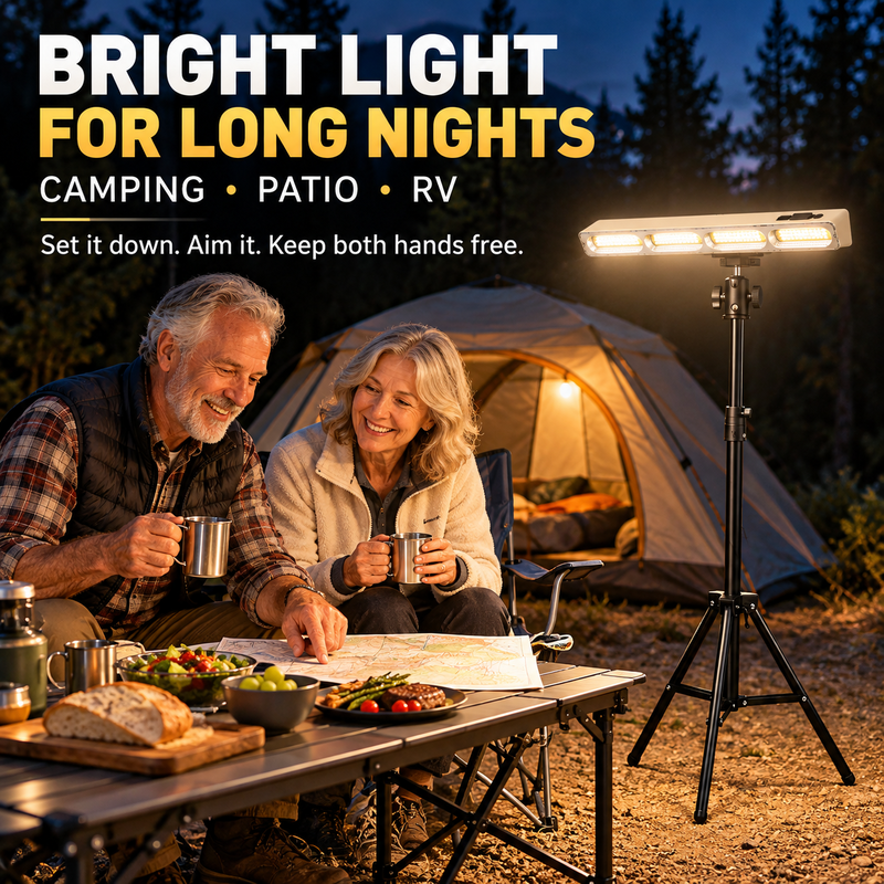 Portable USB Rechargeable LED Camping Light with 6 Modes Multifunctional Handheld Emergency Lamp for Outdoor Activities and Night Markets