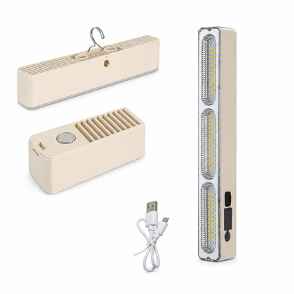 Portable USB Rechargeable LED Camping Light with 6 Modes Multifunctional Handheld Emergency Lamp for Outdoor Activities and Night Markets