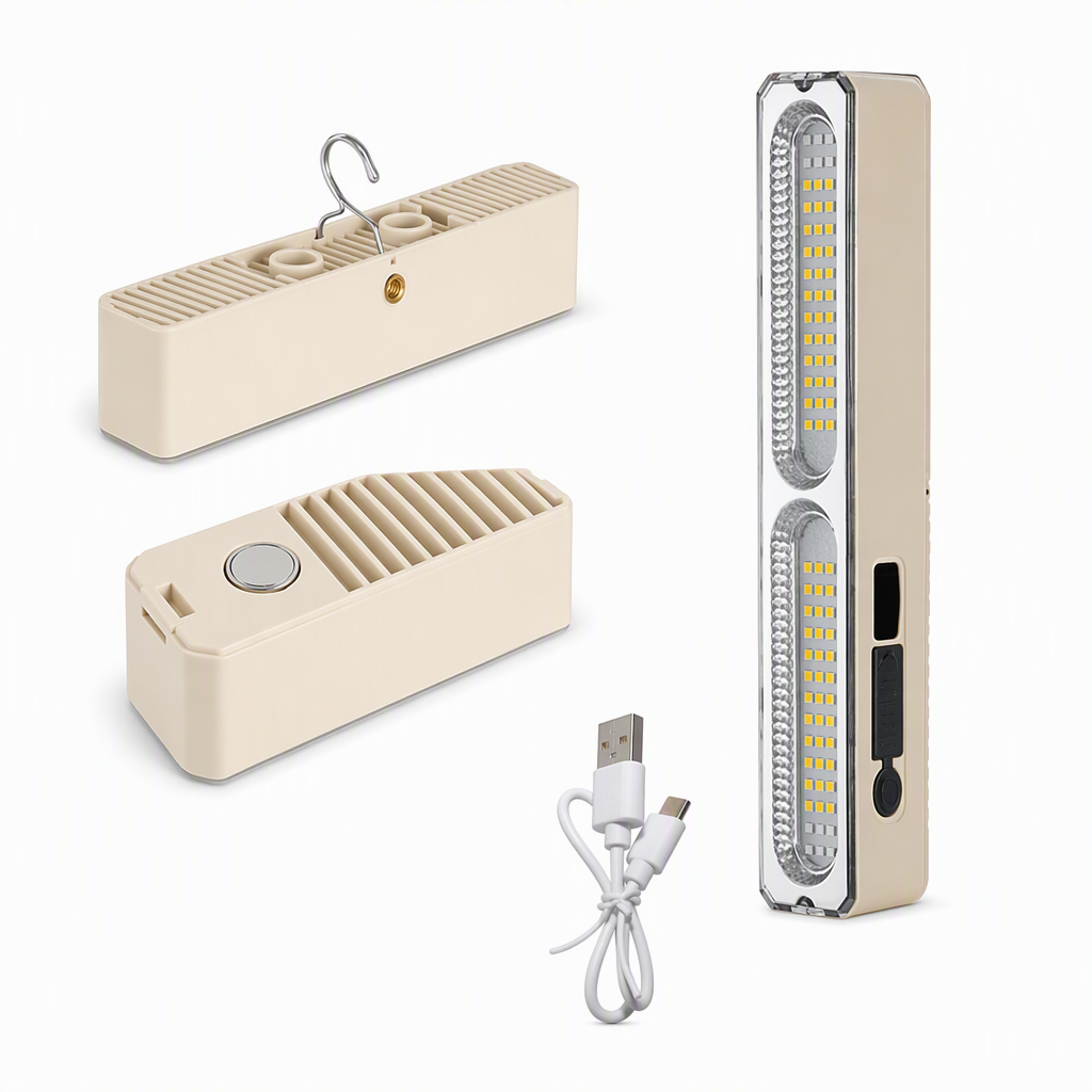 Portable USB Rechargeable LED Camping Light with 6 Modes Multifunctional Handheld Emergency Lamp for Outdoor Activities and Night Markets