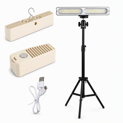 Portable USB Rechargeable LED Camping Light with 6 Modes Multifunctional Handheld Emergency Lamp for Outdoor Activities and Night Markets