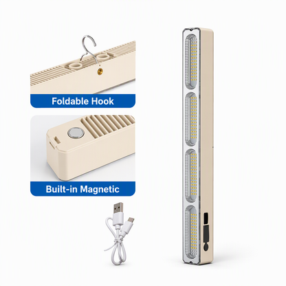 Portable USB Rechargeable LED Camping Light with 6 Modes Multifunctional Handheld Emergency Lamp for Outdoor Activities and Night Markets