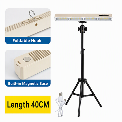 Portable USB Rechargeable LED Camping Light with 6 Modes Multifunctional Handheld Emergency Lamp for Outdoor Activities and Night Markets