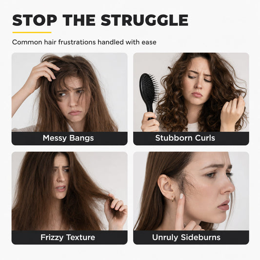 Protein Hair Straightening Cream with Integrated Styling Comb