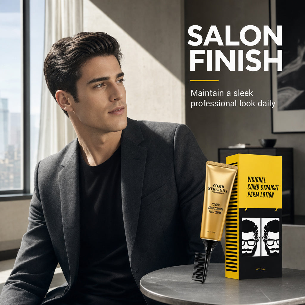 Protein Hair Straightening Cream with Integrated Styling Comb
