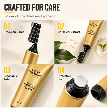Protein Hair Straightening Cream with Integrated Styling Comb