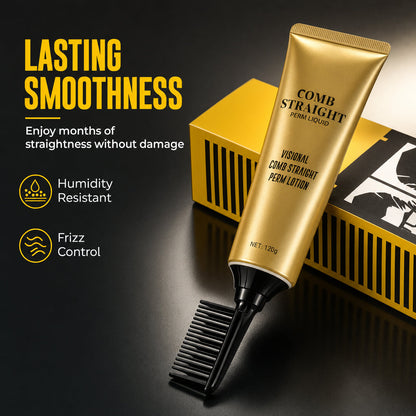 Protein Hair Straightening Cream with Integrated Styling Comb