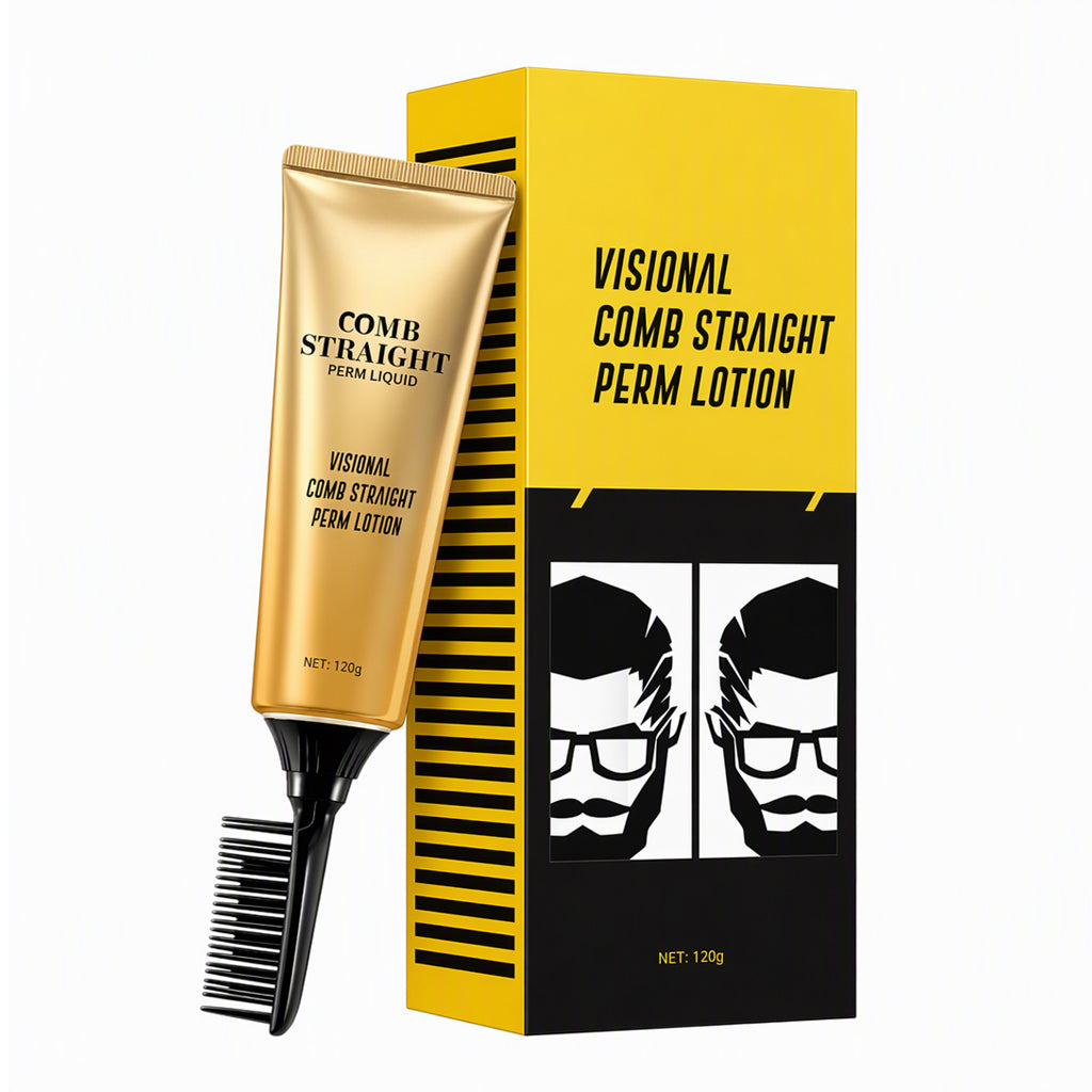 Protein Hair Straightening Cream with Integrated Styling Comb