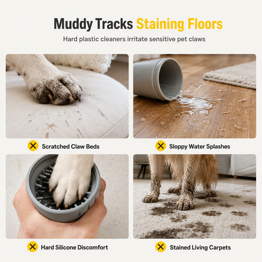 2-in-1 Portable Dog Paw Cleaner with Drying Towel