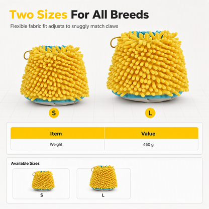 2-in-1 Portable Dog Paw Cleaner with Drying Towel