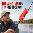 Integrated Silicone Fishing Rod Tip Protector and Line Winder
