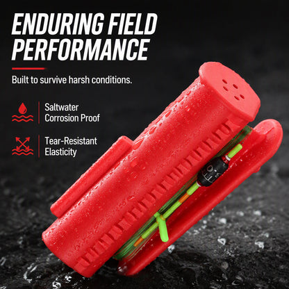 Integrated Silicone Fishing Rod Tip Protector and Line Winder