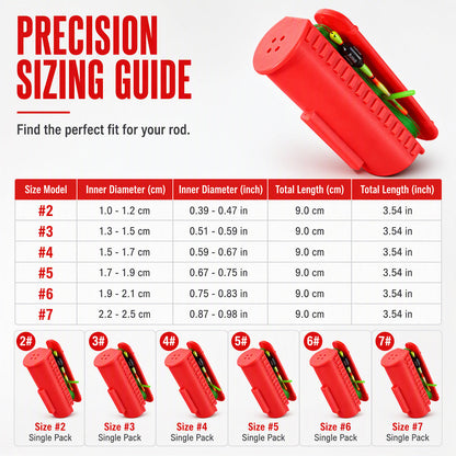 Integrated Silicone Fishing Rod Tip Protector and Line Winder