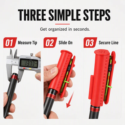 Integrated Silicone Fishing Rod Tip Protector and Line Winder