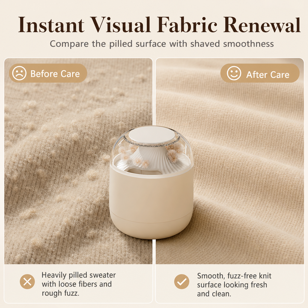 🧶 Electric Fabric Shaver with Magnetic Cover