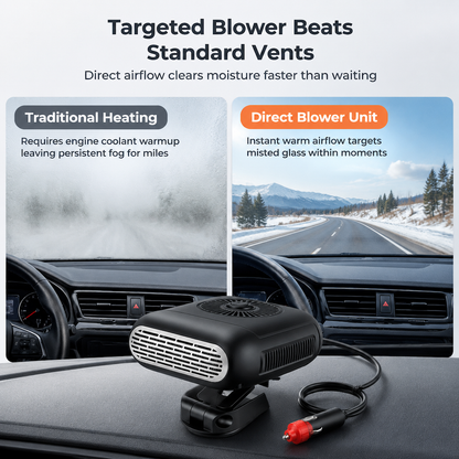 Portable Car and Windshield Defroster 12V 24V Auto Warm Air Blower Fan