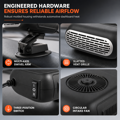 Portable Car and Windshield Defroster 12V 24V Auto Warm Air Blower Fan