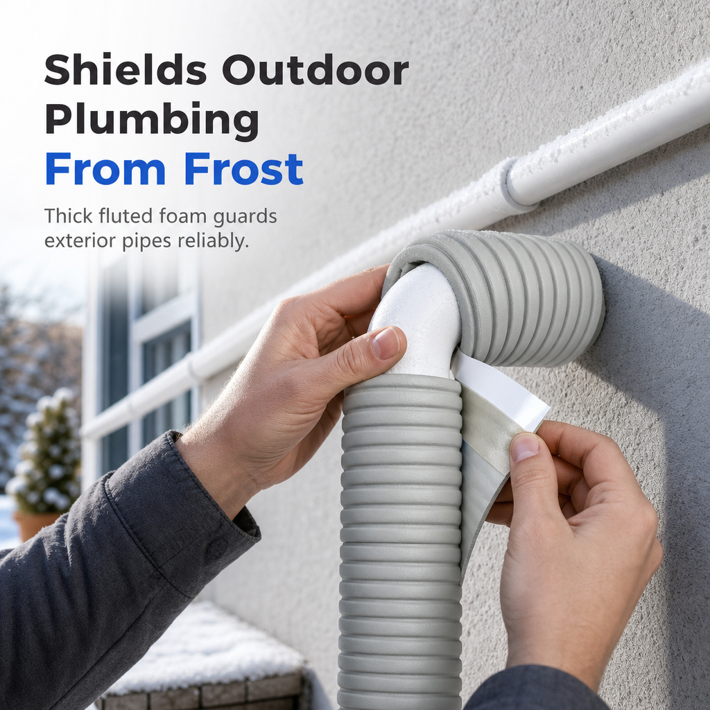 Adhesive Pipe Insulation Wrap Outdoor Winter Anti Freeze Thermal Foam Sleeve for Water and Solar Pipes