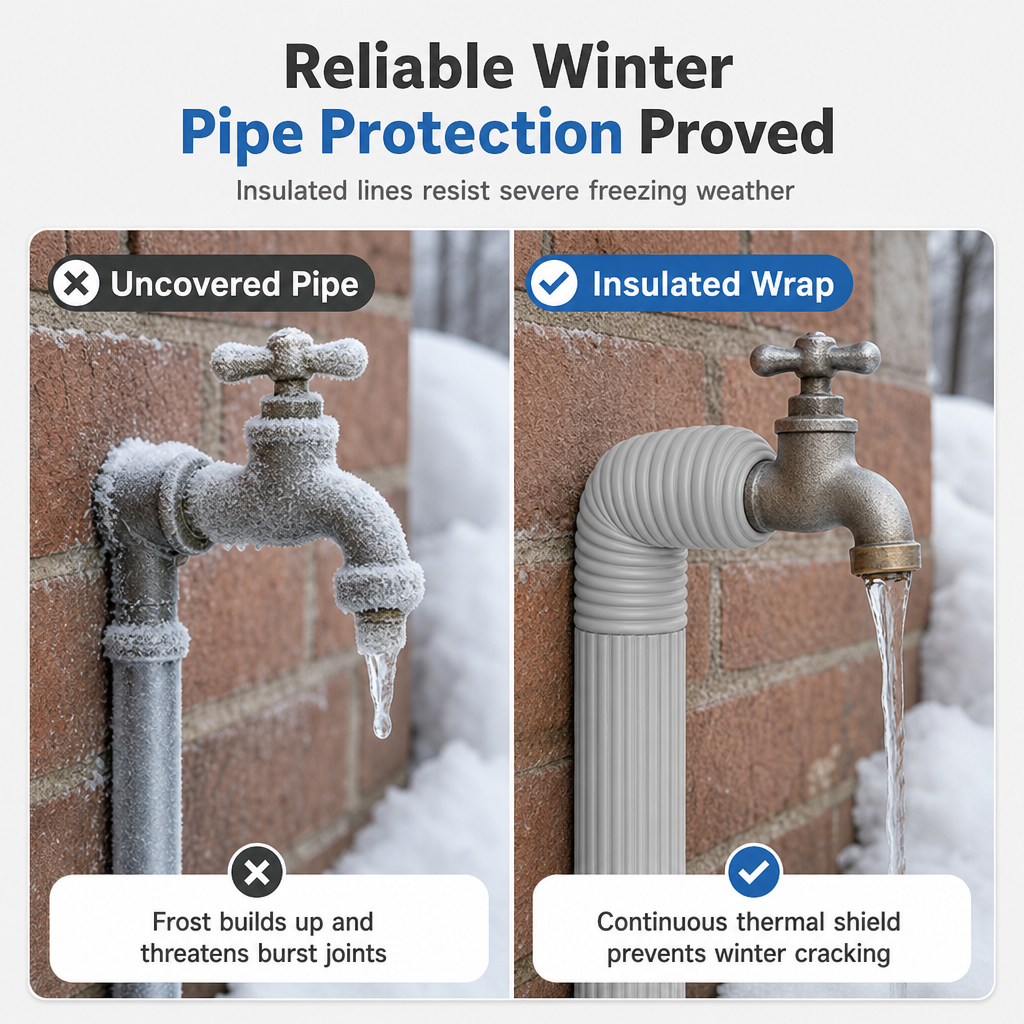 Adhesive Pipe Insulation Wrap Outdoor Winter Anti Freeze Thermal Foam Sleeve for Water and Solar Pipes