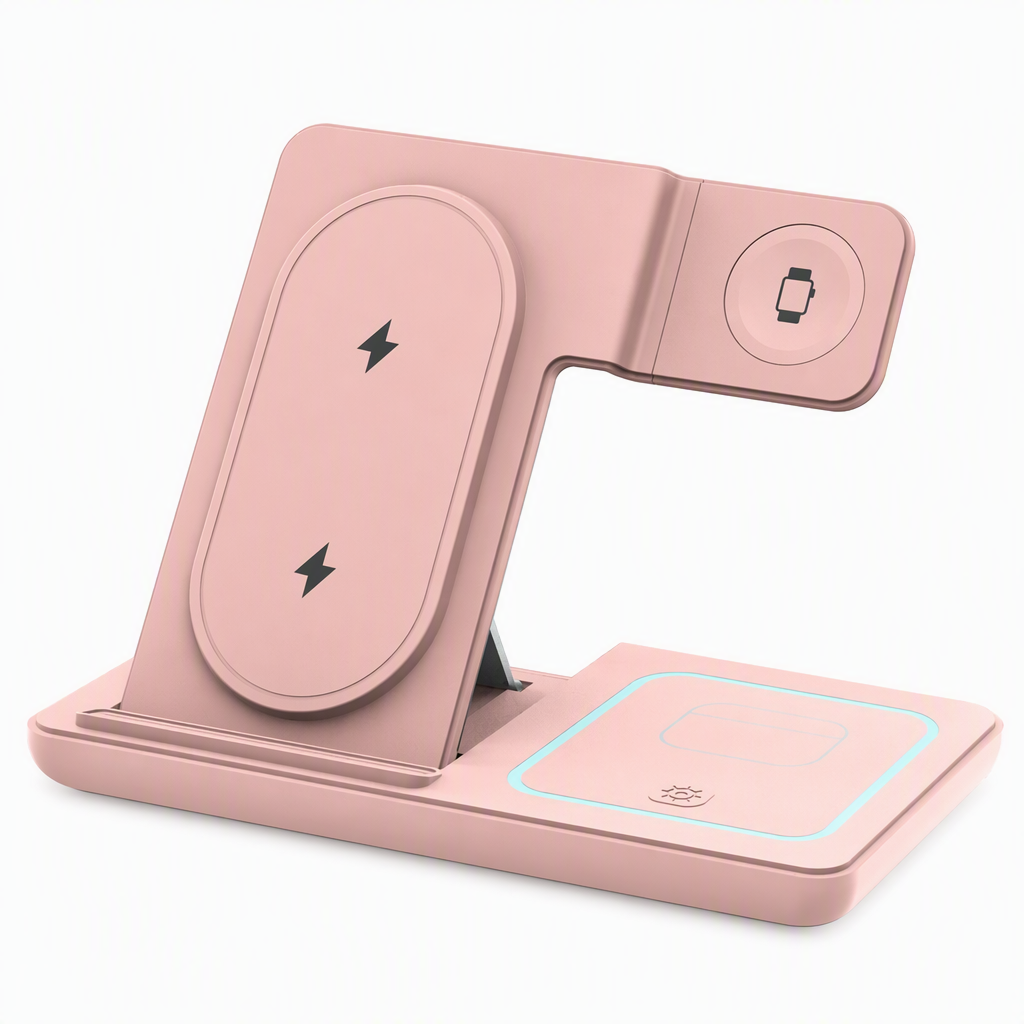 ⚡ Foldable 3-in-1 Wireless Charging Stand
