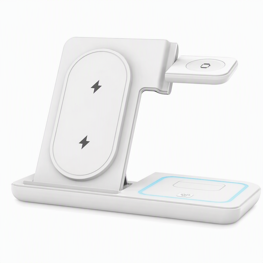 ⚡ Foldable 3-in-1 Wireless Charging Stand