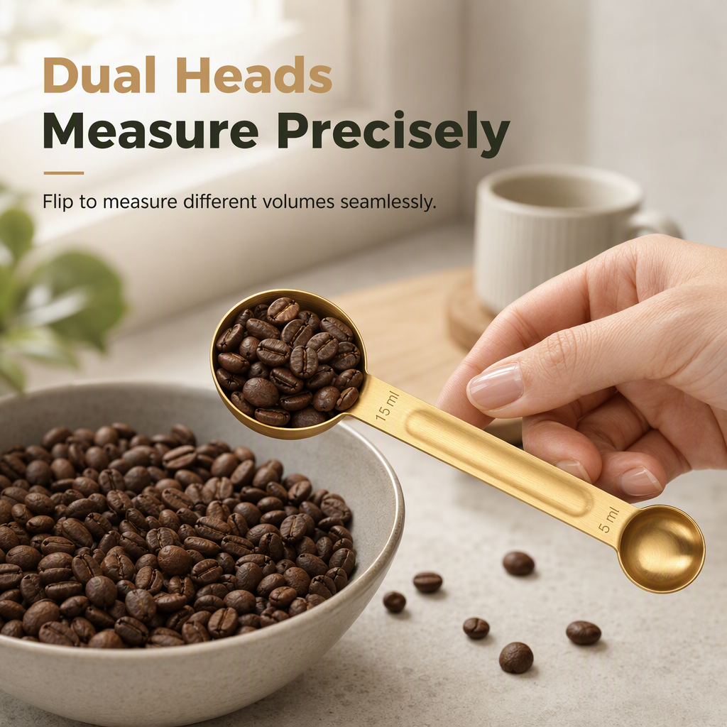 Stainless Steel Dual-Sided Measuring Spoon