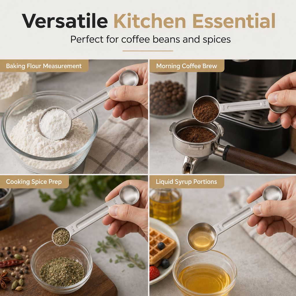 Stainless Steel Dual-Sided Measuring Spoon