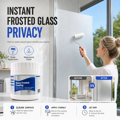 🪟 Frosted Glass Privacy Coating Kit – Water-Based Window Treatment